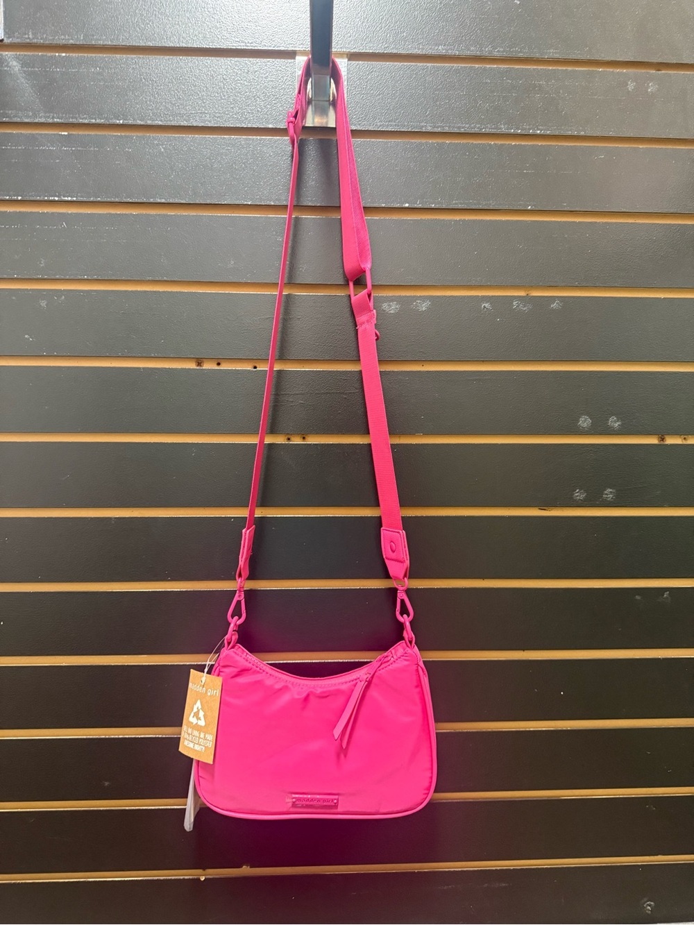 NWT Madden Girl Hot Pink Nylon Crossbody Shoulder Bag Y2K